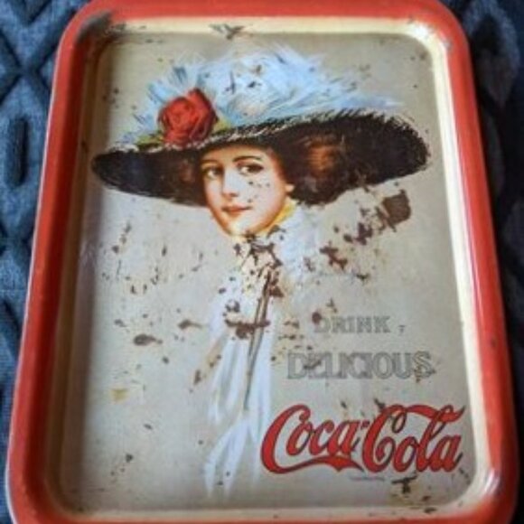 Vintage Reproduction  Coca-Cola Hamilton King Girl Serving Tray c 1971 - Picture 1 of 6